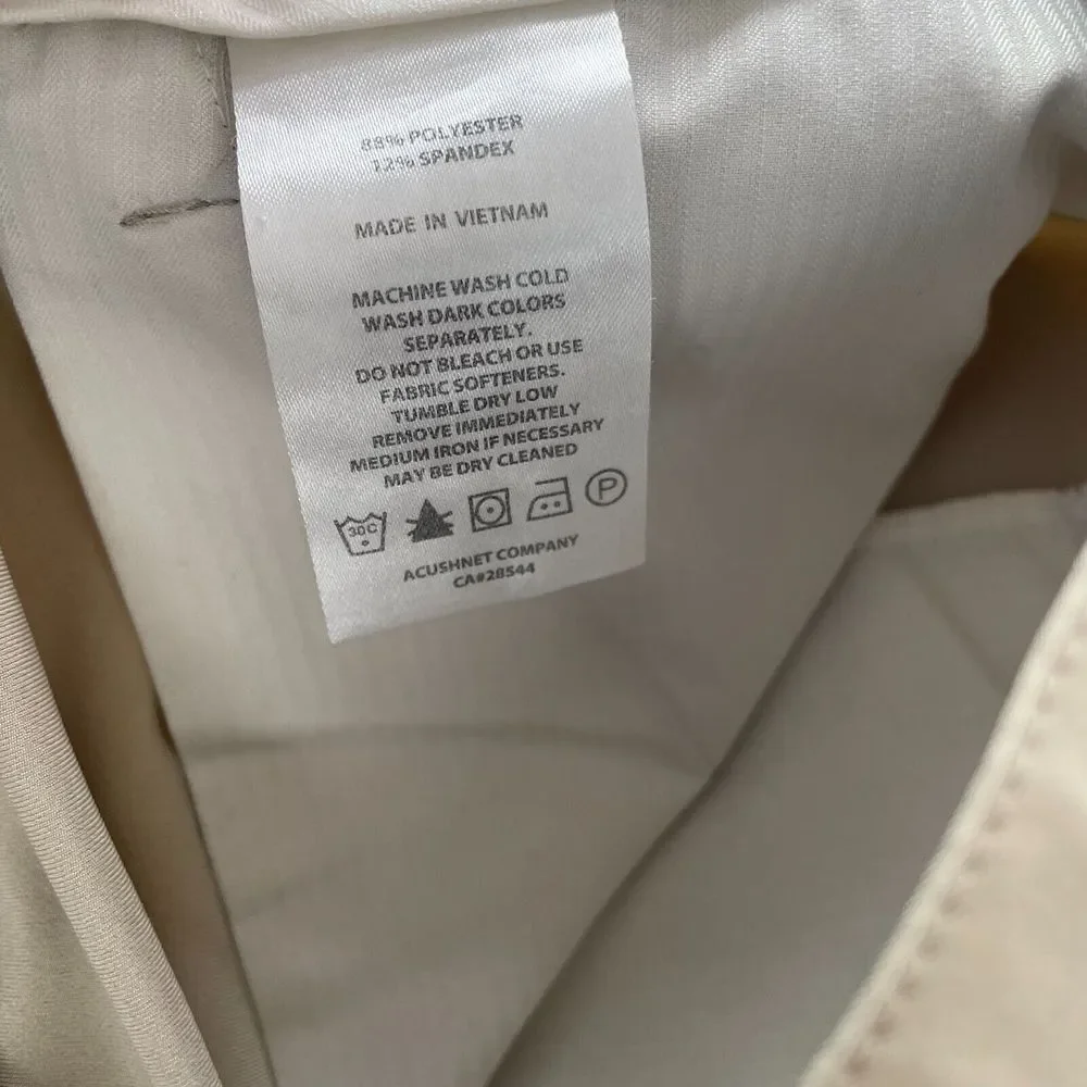 FootJoy Golf Pants Mens‎ 36x27 Khaki Tan Straight Performance Stretch Breathable